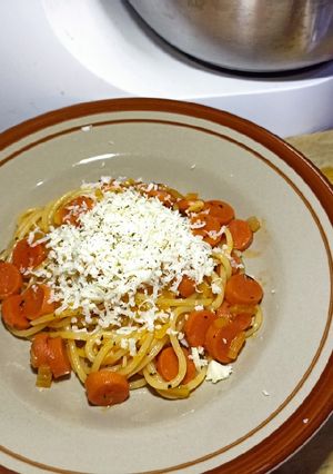 Foto resep Tumis Spaghetti Sosis