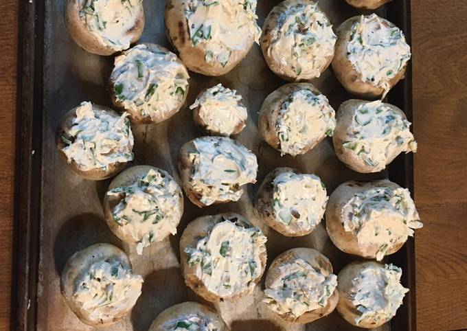 Steps to Make Gordon Ramsay Cream cheese and spinach stuffed mushrooms