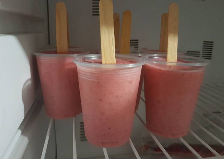 Paletas heladas de leche búlgara Receta de KARLA CARDENAS- Cookpad