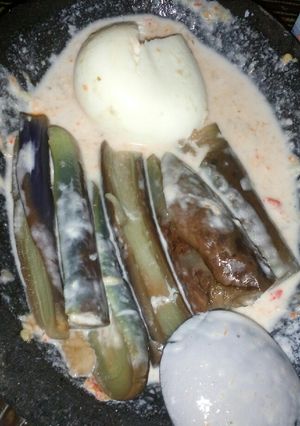 Foto resep Pecel santan terong telur