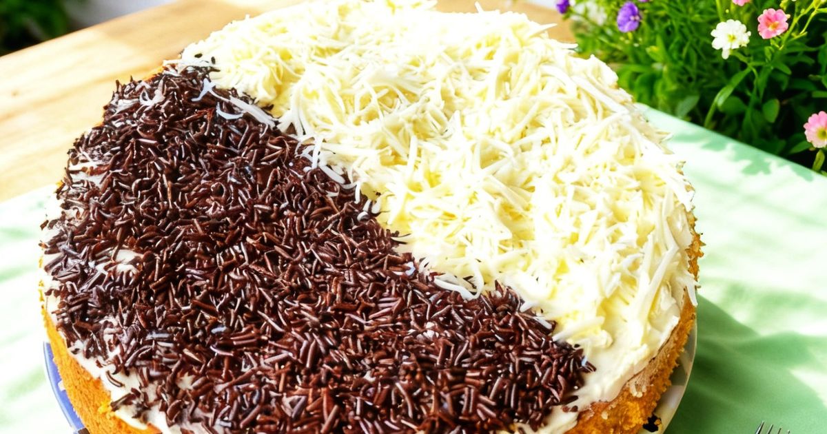 Bolu jadul topping butter cream keju/ messis (6 telur)