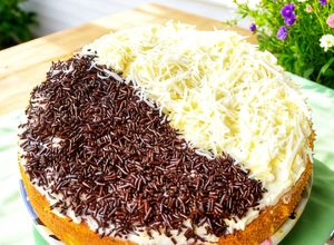 Foto resep Bolu jadul topping butter cream keju/ messis (6 telur)