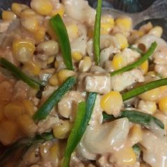 A picture of Corn and paneer salad.