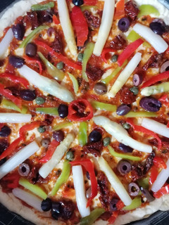 Φωτογραφία της συνταγής Pizza με σπαράγγια (νηστίσιμη)
