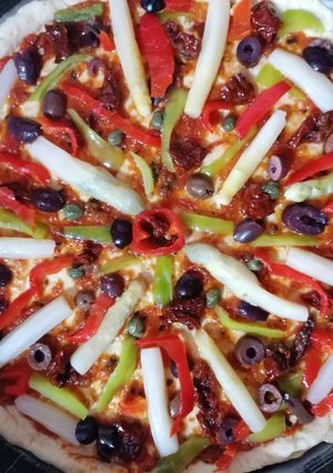 Φωτογραφία της συνταγής Pizza με σπαράγγια (νηστίσιμη)