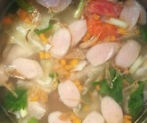 Ini Caranya Sup Ayam Sosis Enak Sederhana