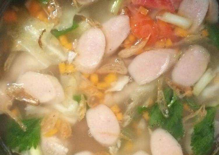 Langkah Mudah untuk mengolah Sup Ayam Sosis yang Enak