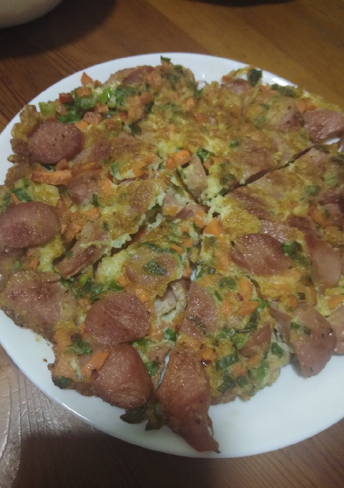 Foto resep Telur dadar sosij,sayuran