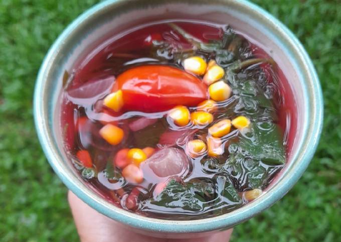 Resep Sayur Bening Bayam Merah Oleh Titisari Lesanpura Cookpad