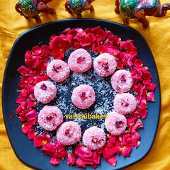Sama Coconut Rose Laddu A picture of Sama Coconut Rose Laddu.
