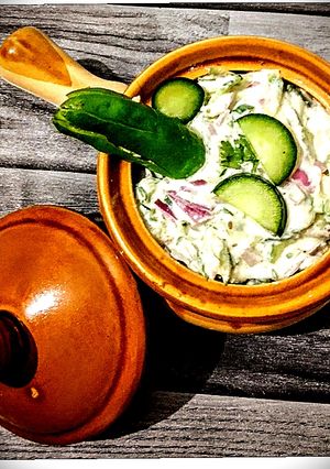 A picture of Cucumber Raita..