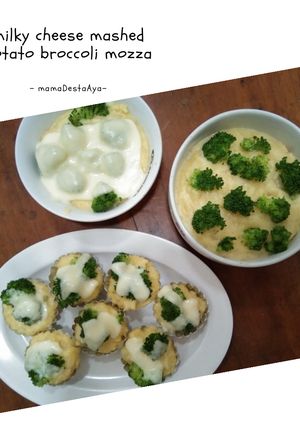 Foto resep Milky cheese mashed potato broccoli mozza