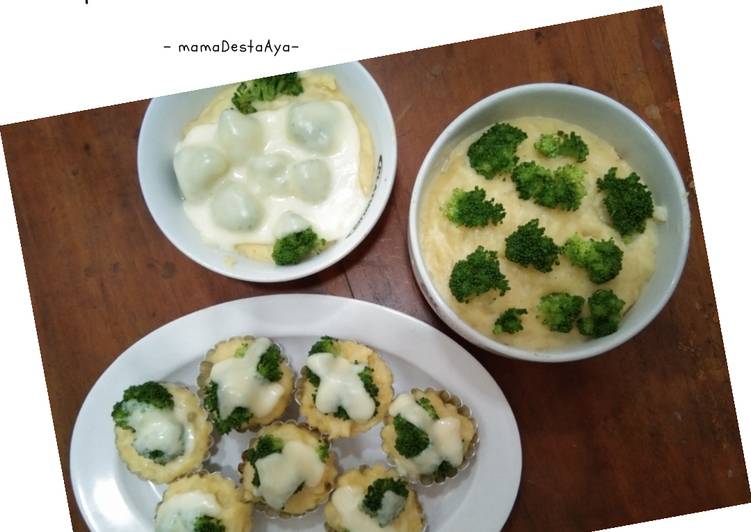 Milky cheese mashed potato broccoli mozza
