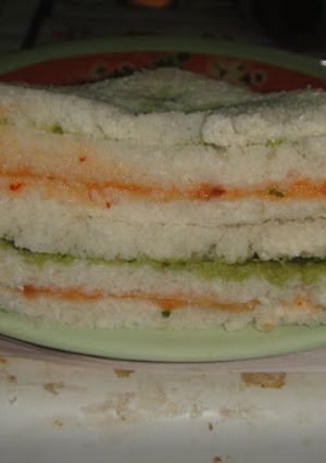 A picture of Double decker sandwich.