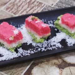 A picture of Triangi coconut barfi.