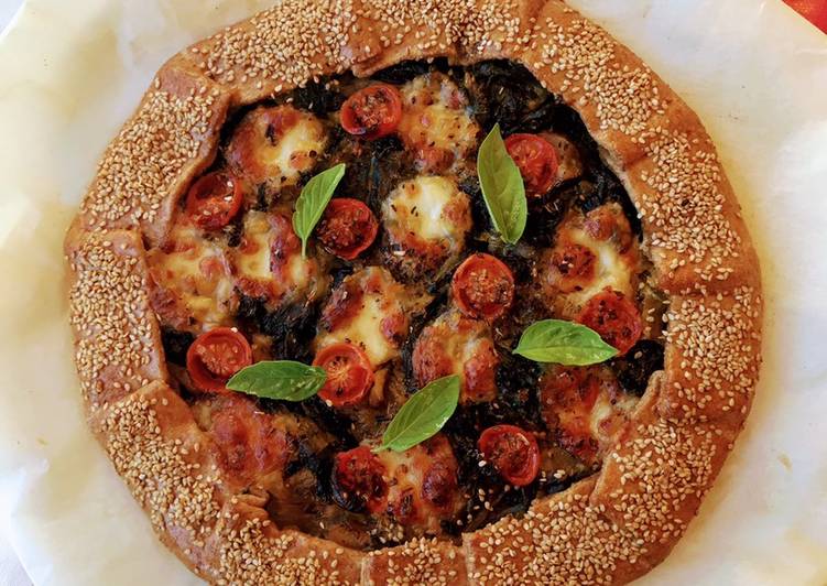 Gallette rústica de puerros y kale de aprovechamiento