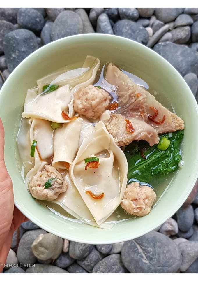 Foto resep 57.Pangsit Kuah + Bola2 Ayam Udang 🤤🦐🥣