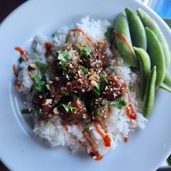 A picture of Kung Pao Mini Meatballs.