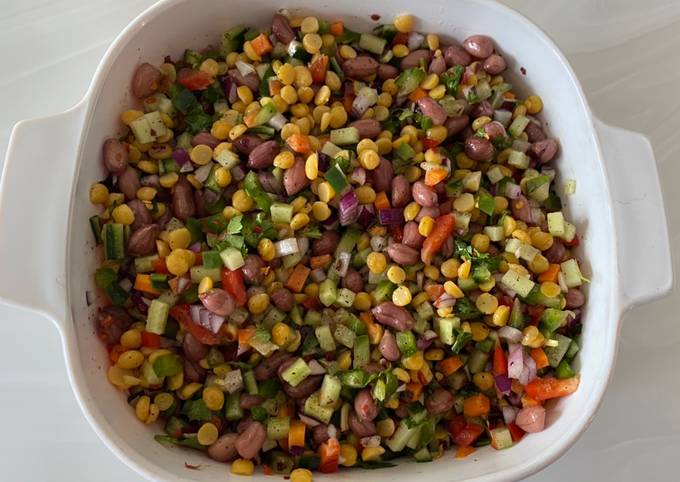 Peanuts and split yellow pea salad