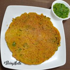 A picture of Quinoa-Oats Veggies Chilla.