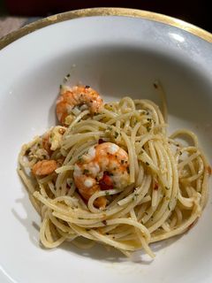 Foto resep Shrimp spaghetti aglio e olio