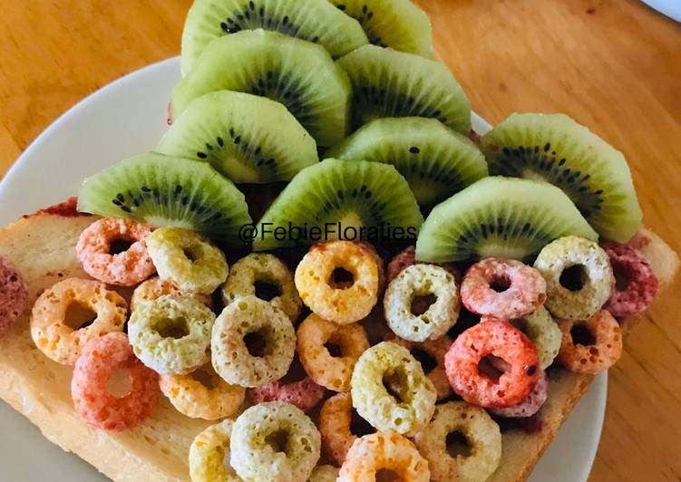 Langkah memasak Sandwich Rainbow, ide sarapan balita enak