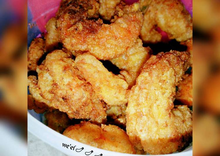 Bagaimana Membuat Udang goreng tepung, Enak