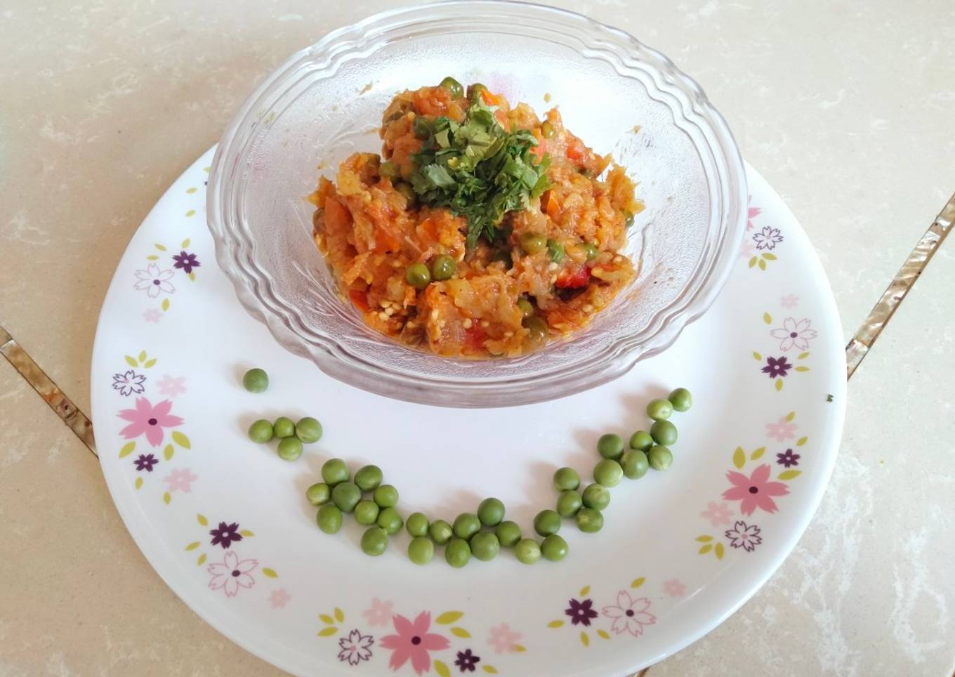 Matar wala baingan ka bharta without onion