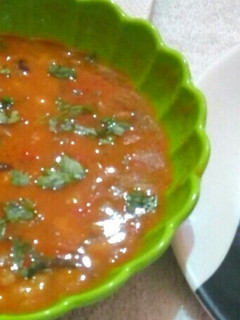 A picture of Lobiya with rice.