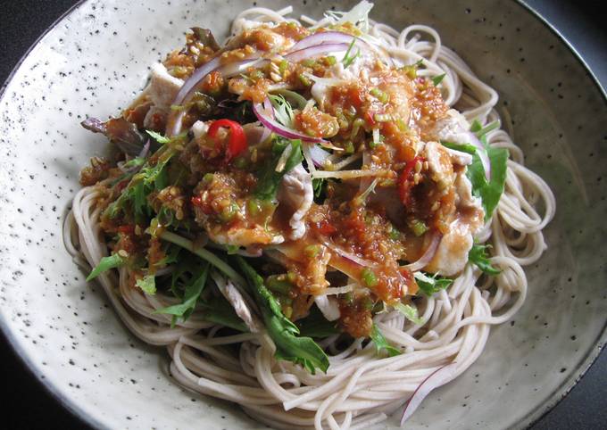 Soba & Pork Salad with Spicy Sauce