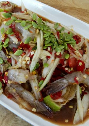 รูปของ ตำกุ้งสด (น้ำปลาร้า)