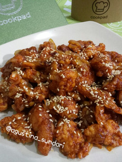 Foto resep 155. Dakgangjeong (ayam goreng saus pedas manis ala Korea)