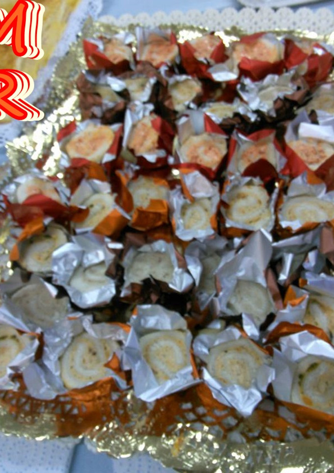 Una foto de Canapes en rollitos variados 