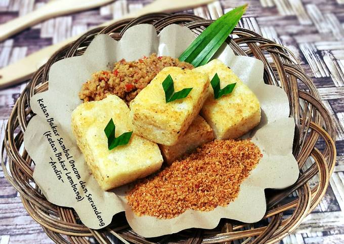 Ketan Bakar Sambal Oncom dan Serundeng (Ketan Bakar Lembang)