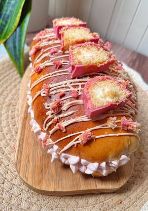 Foto principal de Coca de Sant Joan Estilo Brioche de Pantera Rosa en Airfryer