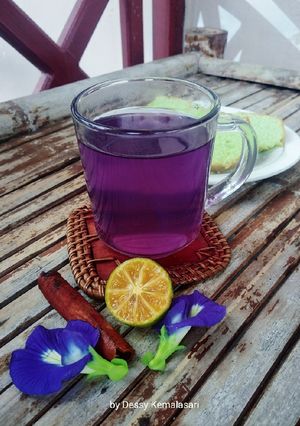 Foto resep Teh Telang Jahe Kayu Manis