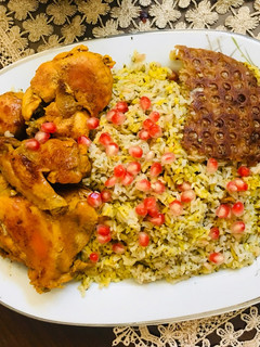 عکسی از دستور انار پلو با اكبر جوجه