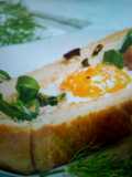 Fried eggs in ciabatta