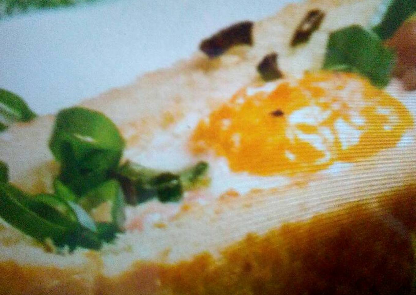 Fried eggs in ciabatta