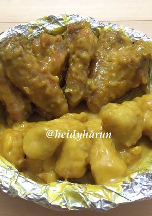 Foto resep Chicken Wings & Chicken Poppers with Honey Mustard Sauce