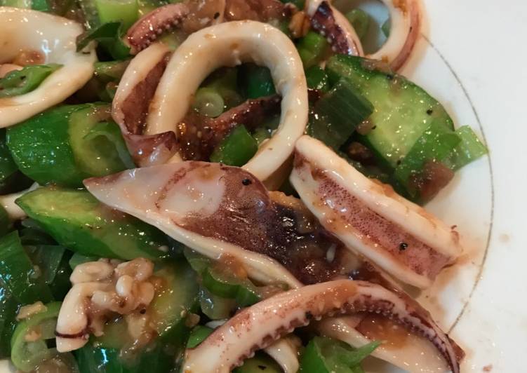 Resep Tumis Mentimun Cumi rasa Miso yang Enak