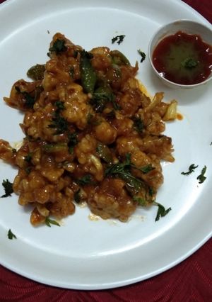 A picture of Gobhi Manchurian.