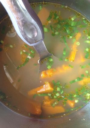 Hình của món Canh bí đỏ thịt nạc.