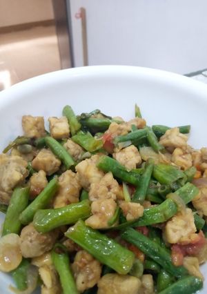 Foto resep Tumis tempe kacang panjang