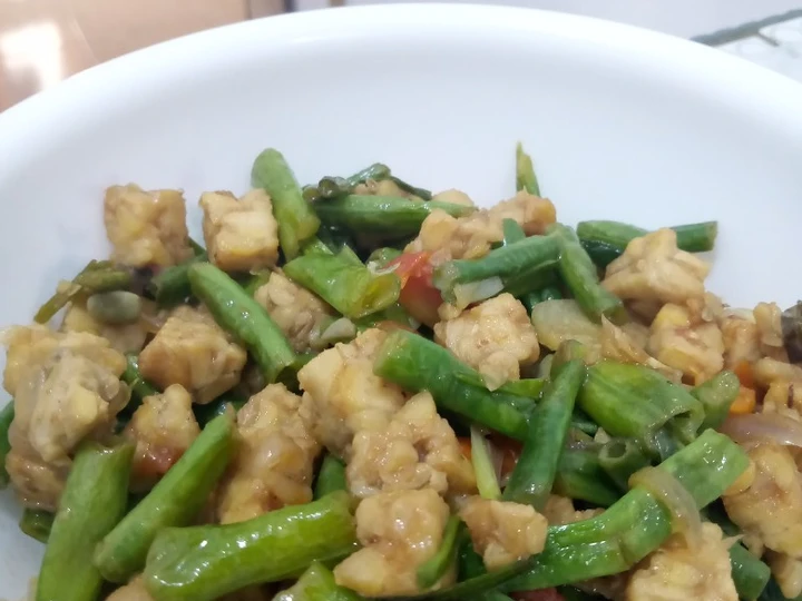 Cara Gampang Membikin Resep Tumis tempe kacang panjang yang Bisa Manjain Lidah Anti Ribet, Lezat