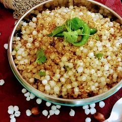 Sabudana khichadi A picture of Sabudana khichadi.