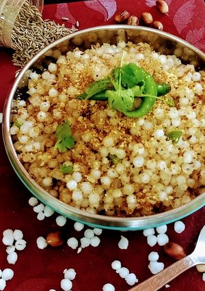 A picture of Sabudana khichadi.