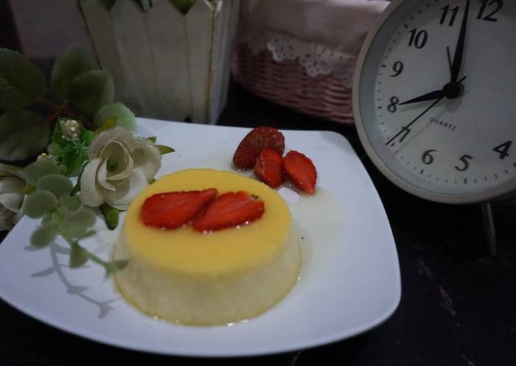 Cream cheese caramel flan