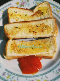 Foto resep Garlic Bread Roti Tawar Teflon