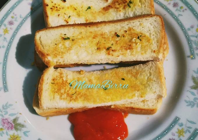 Cara Buat Garlic Bread Roti Tawar Teflon Gampang